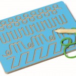 Tafel mit Schreibübungen / Schwungübungen 