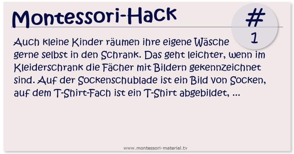 Montessori Hack #1 der Kleiderschrank