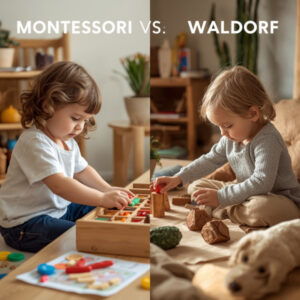 Symbolbild Montessori vs. Waldorf